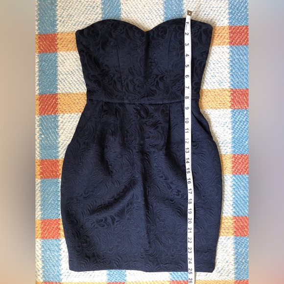 ASOS Petite Dresses & Skirts - ASOS Petite navy jacquard tulip dress with pockets! Sz 1 US/ sz 4 UK